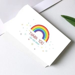 25 Rainbow Thank you business cards